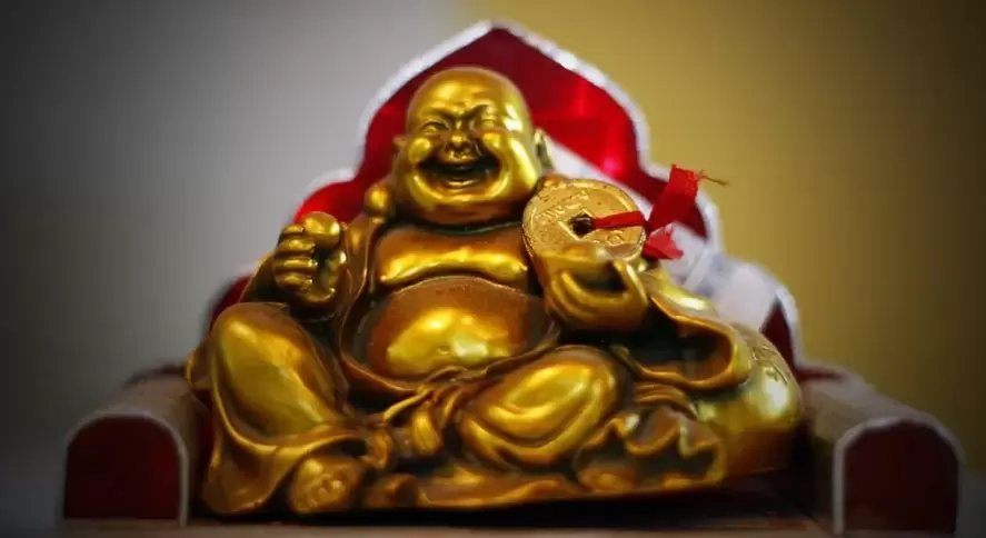 good luck amulet - smiling buddha
